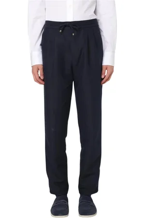Brunello Cucinelli Slim-fit Trousers, male, , Size: S Wool Trousers Stylish Model