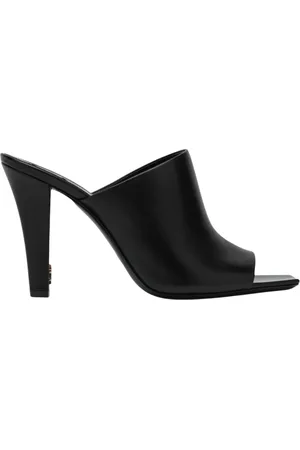 Saint Laurent Heeled Mules, female, , Size: 8 US Leather Mules Heels Elegant Versatile