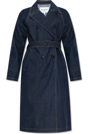 Alaïa Trench Coats, female, , Size: S Denim trench coat