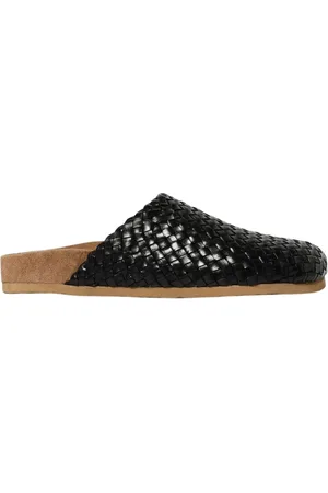 Dragon Diffusion Mules, female, , Size: 8 US Woven Leather Flat Heel Mules