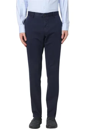 Incotex Suit Trousers, male, , Size: W34 Slim Fit Green Chinos Pants