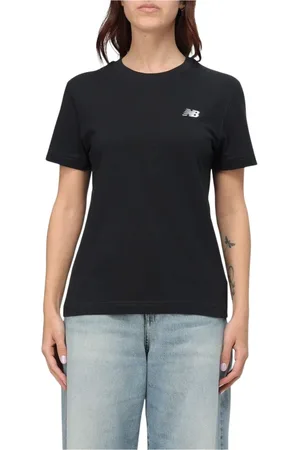 New Balance T-Shirts, female, , Size: S Embroidered Logo Crew Neck T-Shirt