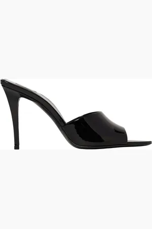 Saint Laurent Heeled Mules, female, , Size: 6 US Leather Strappy Flat Sandals