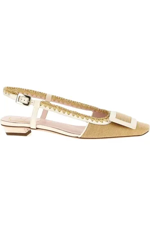 Roger Vivier Ballerinas, female, , Size: 6 1/2 US Timeless Elegant Flat Shoes Cream Women