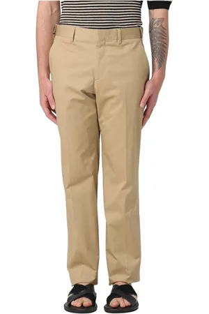 LARDINI Straight Trousers, male, , Size: XL White Dress Pants for Men