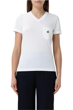 LORENA ANTONIAZZI T-Shirts, female, , Size: S Star Detail V-Neck T-Shirt