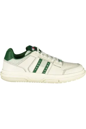 Tommy Hilfiger Sneakers, male, , Size: 12 US Green Polyester Sneakers with Durable Sole