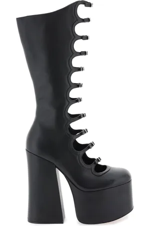 Marc Jacobs Heeled Boots, female, , Size: 6 US Kiki Knee-High Boots with Cut-Out Details
