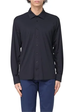 save the duck Casual Shirts, male, , Size: XL Blue Long Sleeve Shirt Stylish Modern