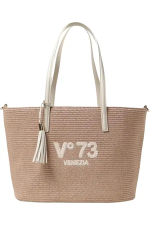 V°73 Tote Bags, female, , Size: ONE SIZE Stylish Woven Tote Bag with Tassel