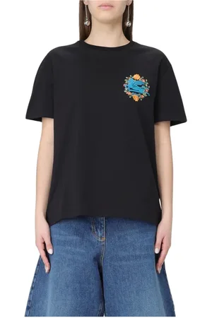 Etro T-Shirts, female, , Size: XS Floral Logo Tee for Women