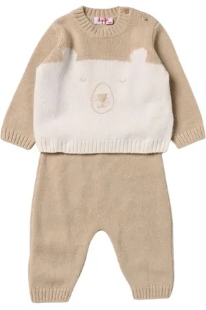 Il gufo Sets, unisex, , Size: 9 M Bear Design Knitwear Set for Babies