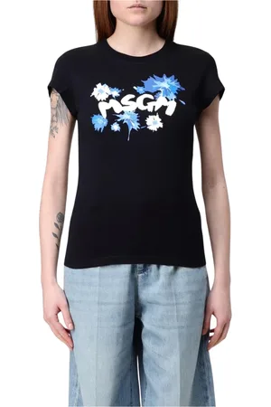 Msgm T-Shirts, female, , Size: XS Logo Print T-Shirt