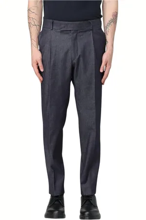 Karl Lagerfeld Suit Trousers, male, , Size: M Pleated Cotton Trousers Relaxed Fit