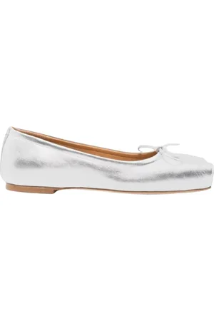 Aeyde Ballerinas, female, , Size: 6 US Silver Ballet Flats