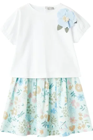 Il gufo Sets, female, , Size: 2 Y White Newborn Girl Outfit Set