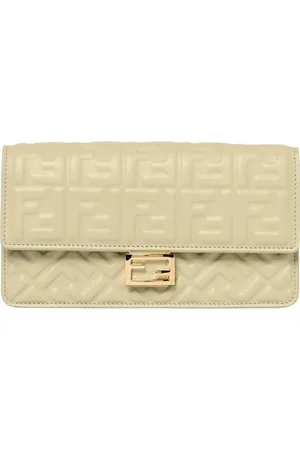 Fendi Wallets & Cardholders, female, , Size: ONE SIZE Quilted Leather Wallet in Sage