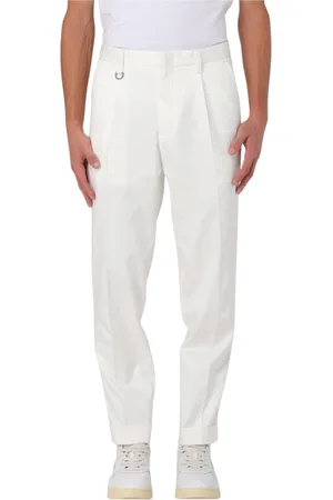 Paolo Pecora Straight Trousers, male, , Size: XS Pleated Cotton Trousers