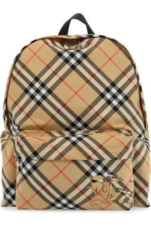 Burberry Backpacks, male, , Size: ONE SIZE Classic Checkpoint Backpack with Equestrian Design