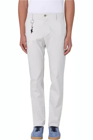 Paul & Shark Straight Trousers, male, , Size: S Elegant Ivory Straight-Leg Pants