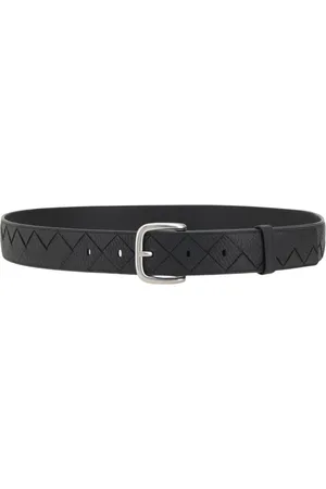 Bottega Veneta Belts, male, , Size: 100 CM Leather Belt Intrecciato Style