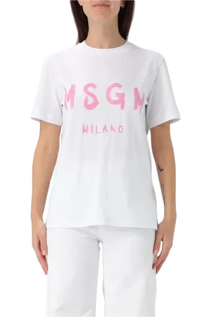 Msgm T-Shirts, female, , Size: M Milano Logo Tee for Women