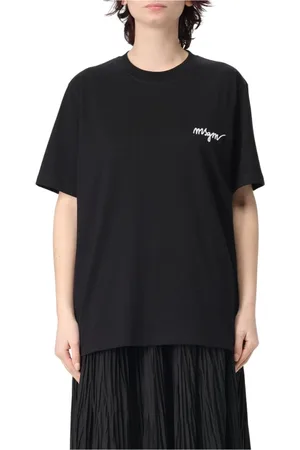 Msgm T-Shirts, female, , Size: M Logo Short Sleeve Tee