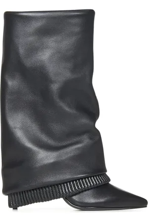 Balmain Heeled Boots, female, , Size: 8 US Ankle Boots with Gaiter Effect