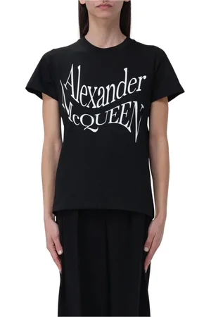 Alexander McQueen T-Shirts, female, , Size: XS Elegant Logo Tee