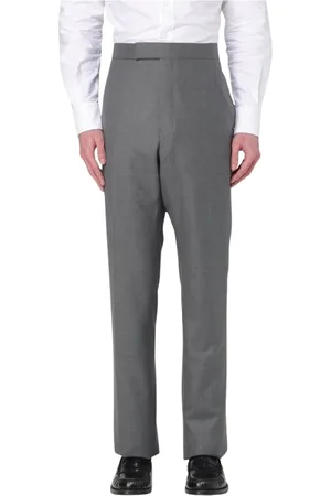 Thom Browne Straight Trousers, male, , Size: 2XL Grey Straight-Leg Trousers