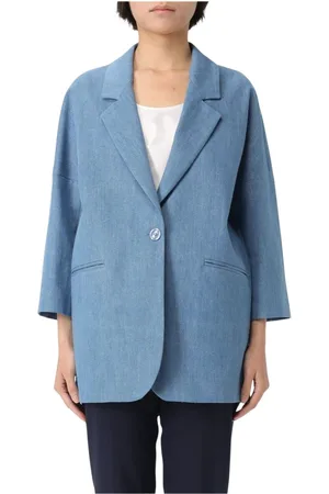 TAGLIATORE Blazers, female, , Size: S RelaxedFit Linen Blazer