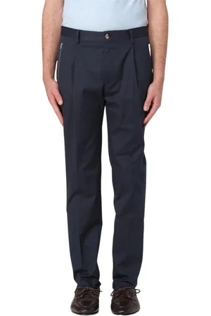 Etro Straight Trousers, male, , Size: XL Pleated Trousers Zip Pockets