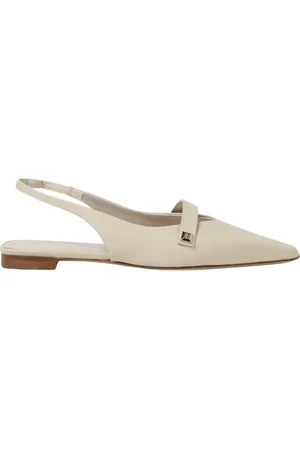 Max Mara Ballerinas, female, , Size: 5 US Yellow Cream Pointed Toe Flats