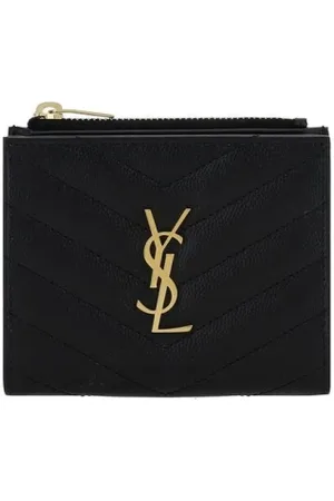 Saint Laurent Wallets & Cardholders, female, , Size: ONE SIZE Luxury Matelassé Wallet with Monogram