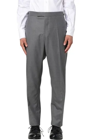 Thom Browne Suit Trousers, male, , Size: L Elegant Grey Dress Pants