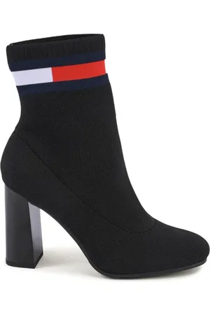 Tommy Hilfiger Heeled Boots, female, , Size: 7 US Elegant Polyester Ankle Boot in