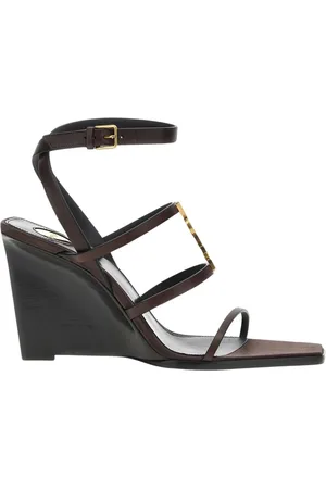 Saint Laurent Wedges, female, , Size: 8 1/2 US Wedge Sandals Square Toe