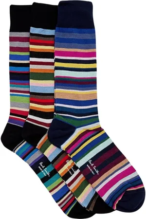 Paul Smith Socks, male, , Size: ONE SIZE Striped Crew Socks