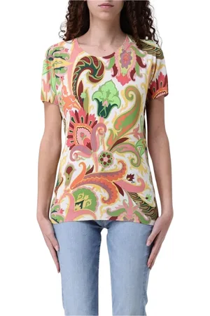 Etro T-Shirts, female, , Size: L Colorful Paisley Knit Top