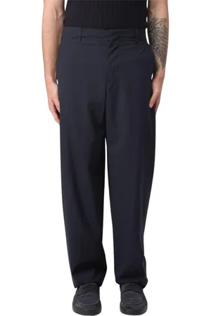 PT Torino Straight Trousers, male, , Size: L Brown Wool Relaxed Fit Trousers