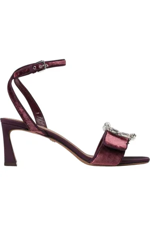 Dolce & Gabbana High Heel Sandals, female, , Size: 6 US Velvet Jewel Heeled Sandals