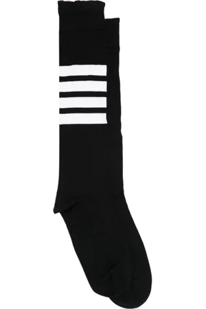 Thom Browne Socks, female, , Size: ONE SIZE Lightweight Cotton Socks with 4 Bars