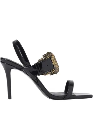 VERSACE High Heel Sandals, female, , Size: 6 US Heeled Sandals Buckle Accent