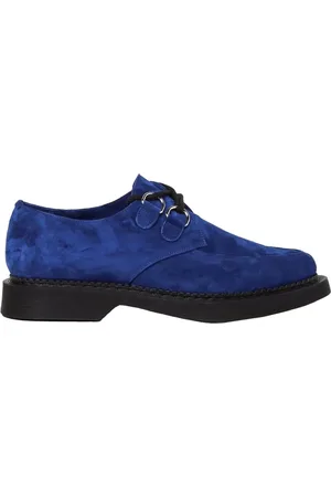 Saint Laurent Laced Shoes, male, , Size: 11 US Suede Lace-Up Derby Shoes