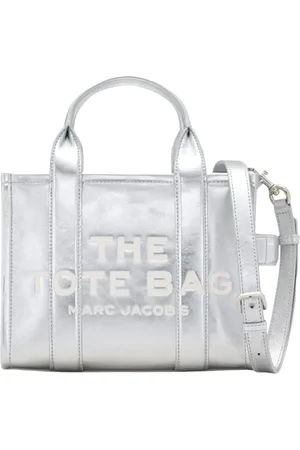 Marc Jacobs Tote Bags, female, , Size: ONE SIZE Metallic Leather Tote Bag