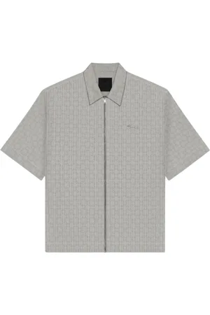 Givenchy Short Sleeve Shirts, male, , Size: L Grey Polo Shirt Stylish Design