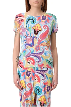 Etro T-Shirts, female, , Size: M Colorful Paisley Print Top