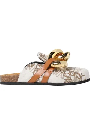 J.W.Anderson Mules, female, , Size: 5 US Printed Canvas Loafer Mules