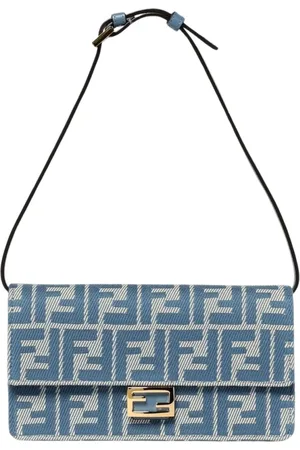 Fendi Shoulder Bags, female, , Size: ONE SIZE Beige Shoulder Bag with Roma Motif