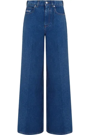 Marni Wide Jeans, female, , Size: S Cotton Denim Jeans